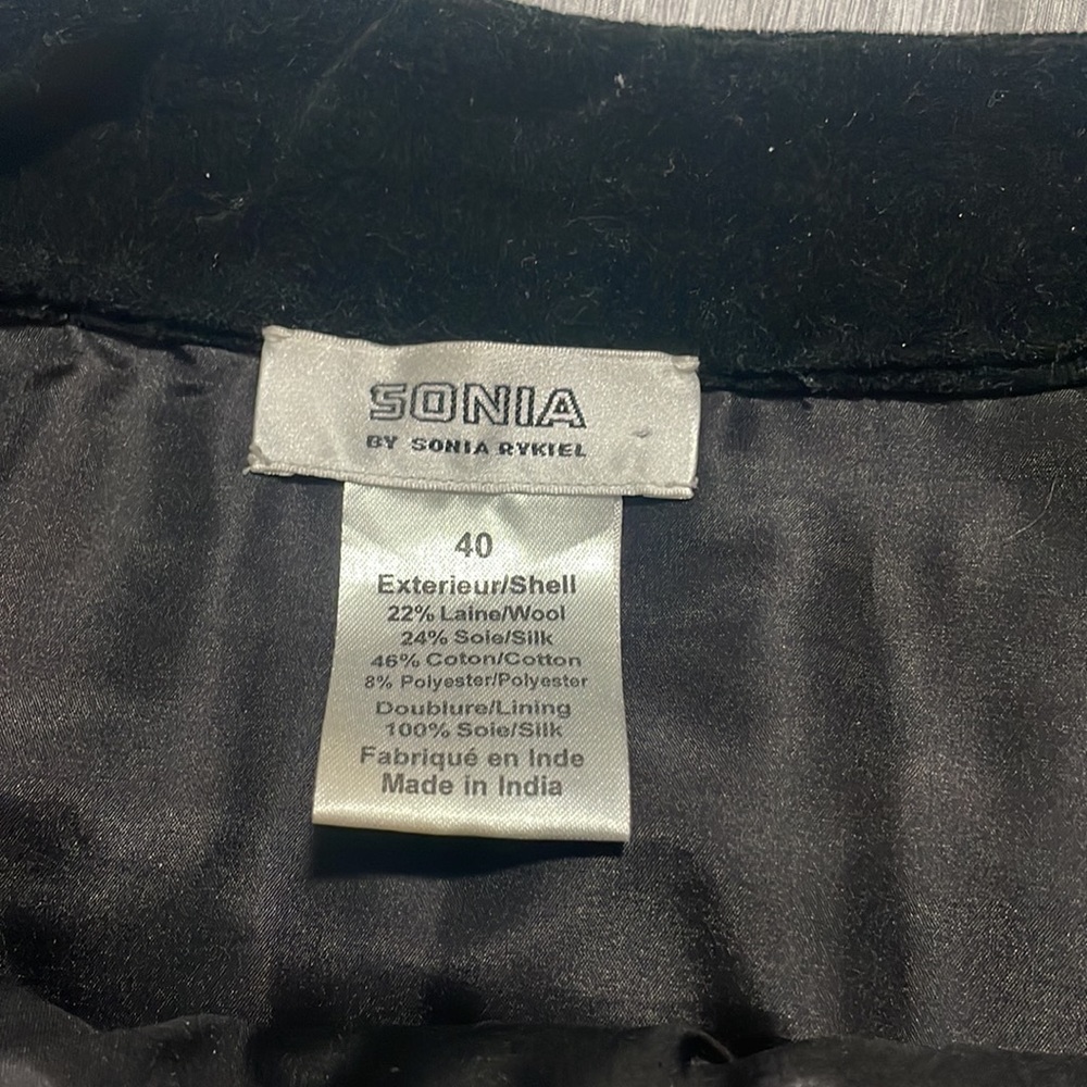 Velour Mini Skirt With Color Block Pattern - image 4